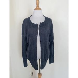 Universal Standard City Wool Cardigan Gray Size Small NWT